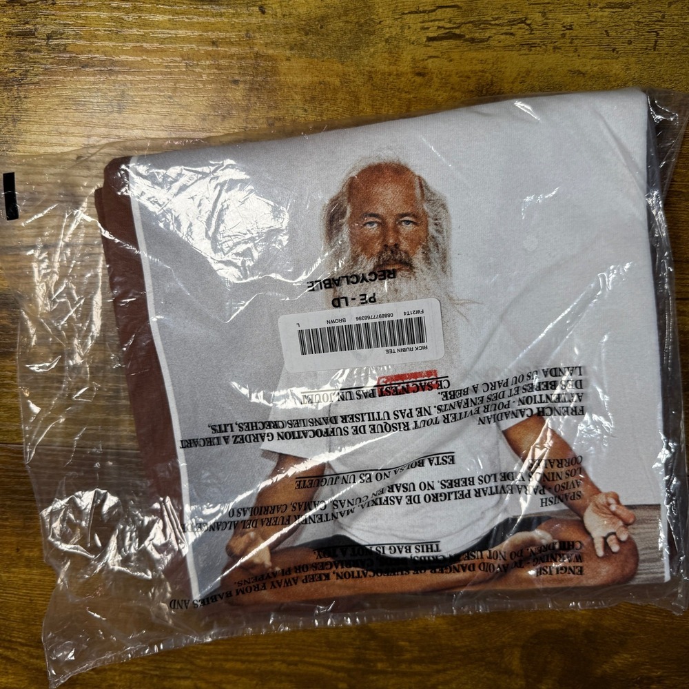 Supreme Rick Rubin Tee FW21T4 Brown Cotton Graphic T-Shirt Mens Large